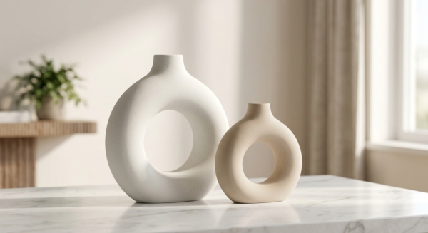 Nordic Minimalist Ceramic Abstract Vase Set